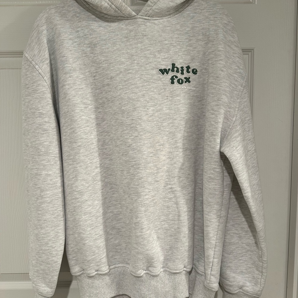 White Fox | 4th Edition Oversized Hoodie Smoke with Green Lettering